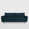 inny Sofy^Sofa welurowa granatowa ROMA