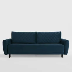 inny Sofy^Sofa welurowa granatowa ROMA