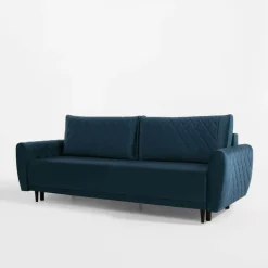 inny Sofy^Sofa welurowa granatowa ROMA