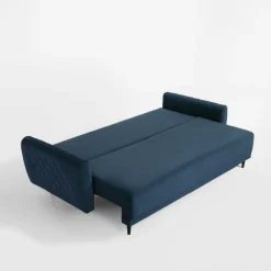 inny Sofy^Sofa welurowa granatowa ROMA