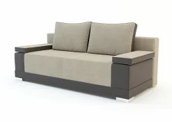 Sofy^Sofa z ekoskórą beżowa RIMINI