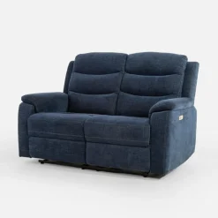 Discount Sofa z funkcją relaks niebieska ZATRI