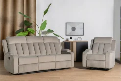 Sofy^Sofa z funkcją relaks szara KAVERNO