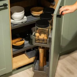 Pojemniki Na Żywność^Słoik kwadratowy z czarną pokrywką MILOS 1,8 l