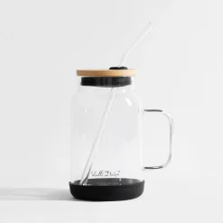 inny Szklanki I Kubki^Słoik ze słomką do napojów Fuori 600 ml