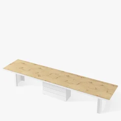 Sale inny Stół rozkładany KOLOS 140 dąb artisan / biały połysk 140-332 cm