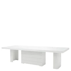Discount Stół rozkładany KOLOS II biały / nadruk marble marmur połysk