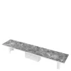 Stoły^Stół rozkładany KOLOS MAX / ciemny nadruk marmur połysk
