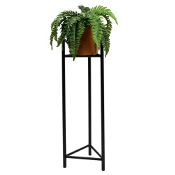 Clearance Stojak metalowy na donicę czarny SENS 75 cm