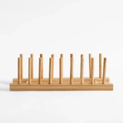 Outlet inny Stojak na talerze bambusowy 33x12x10,3 cm