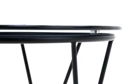 Stoliki Kawowe^Stolik kawowy okrągły ze szklanym blatem 50 cm SANI