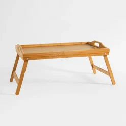 inny Zastawa Śniadaniowa^Stolik śniadaniowy składany bambusowy 50x30x21 cm