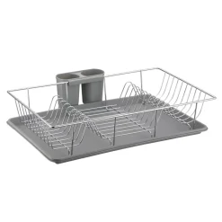 Prima Cucina Suszarki I Ociekacze^Suszarka do naczyń szara 46,5x31x10 cm