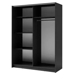 Szafy Z Lustrem|Szafy Przesuwne^Szafa grafitowa z lustrem GOZO