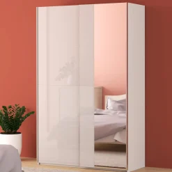 Clearance FORTE Szafa przesuwna z lustrem FITIO połysk 150 cm