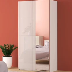 FORTE Szafy Z Lustrem|Szafy Przesuwne^Szafa przesuwna z lustrem FITIO połysk 120 cm