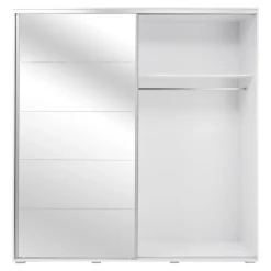 Szafy Przesuwne^Szafa przesuwna z lustrem ONTARIO 24 biała 230 cm