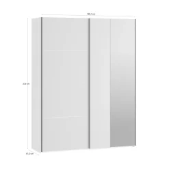 FORTE Szafy Z Lustrem|Szafy Przesuwne^Szafa przesuwna z lustrem FITIO mat 180 cm