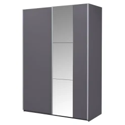 Clearance Szafa z lustrem grafitowa BASTIA 150 cm