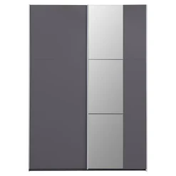 Clearance Szafa z lustrem grafitowa BASTIA 150 cm