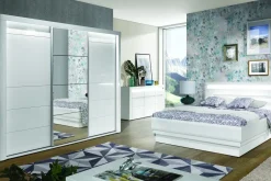 Furni Home Szafy Z Lustrem|Szafy Przesuwne^Szafa z lustrem i oświetleniem IRMA 3D IM15