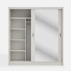 Discount inny Szafa z lustrem NESS 203 cm kaszmir