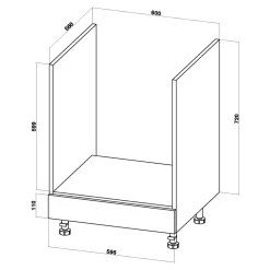 Clearance Szafka dolna pod piekarnik BASIC PLUS BP/D60P clay grey