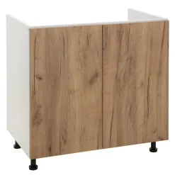 Sale Szafka dolna pod zlewozmywak BASIC PLUS BP/D80Z dąb craft złoty