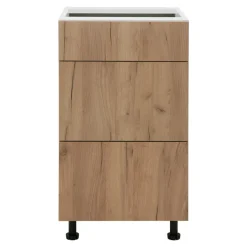 inny Szafki Kuchenne^Szafka dolna z szufladami BASIC PLUS BP/D45SR3 dąb craft złoty