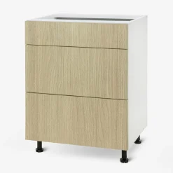 Szafki Kuchenne^Szafka dolna z szufladami BASIC PLUS BP/D60S3 sand barbera oak