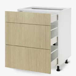 Szafki Kuchenne^Szafka dolna z szufladami BASIC PLUS BP/D60S3 sand barbera oak