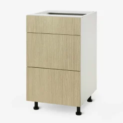 Szafki Kuchenne^Szafka dolna z szufladami BASIC PLUS BP/D45SR3 sand barbera oak