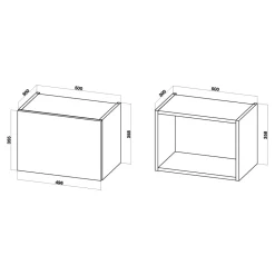 New Szafka górna BASIC PLUS BP/G50O dąb craft złoty