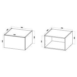 Szafki Kuchenne^Szafka górna głęboka BASIC PLUS BP/G600-56 dark rockfort hickory