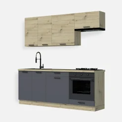 Discount inny Szafka górna wisząca okapowa MILENA M/G600 dąb artisan
