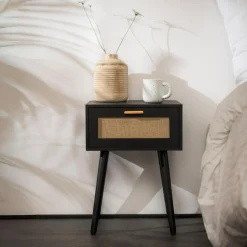 Hot inny Szafka nocna boho czarna CALAMO
