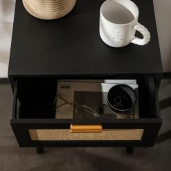Hot inny Szafka nocna boho czarna CALAMO