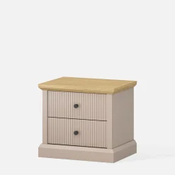 Sale inny Szafka nocna z szufladami IDELLO taupe dąb kamienny