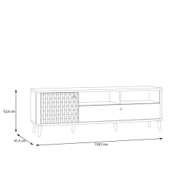 FORTE Szafki Rtv|Szafki^Szafka pod telewizor z ryflowaniem FIXSMILE 158.3 cm