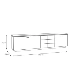 Best FORTE Szafka RTV LOUOTO 224,8 cm