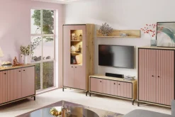 Sale Szafka RTV PARII różowa
