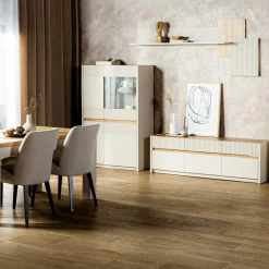 Sale FORTE Szafka RTV z oświetleniem OAK SQUERE