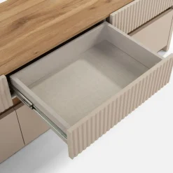Sale FORTE Szafka RTV z oświetleniem OAK SQUERE