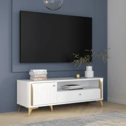 New FORTE Szafka RTV z oświetleniem FORREST HILLS 140,4 cm