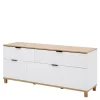 Szafki Rtv|Szafki^Szafka RTV z ryflowanym frontem PLISSEE 144,8 cm