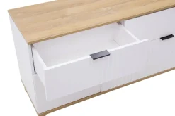 Szafki Rtv|Szafki^Szafka RTV z ryflowanym frontem PLISSEE 144,8 cm