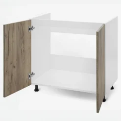 Sale Szafka stojąca pod zlewozmywak BASIC PLUS BP/D80Z dark rockfort hickory
