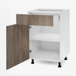 New Szafka stojąca z szufladą BASIC PLUS BP/D50SR1 dark rockfort hickory