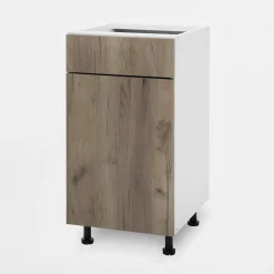 Clearance Szafka stojąca z szufladą BASIC PLUS BP/D40S1 dark rockfort hickory