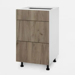 Online Szafka stojąca z szufladami BASIC PLUS BP/D45S3 dark rockfort hickory
